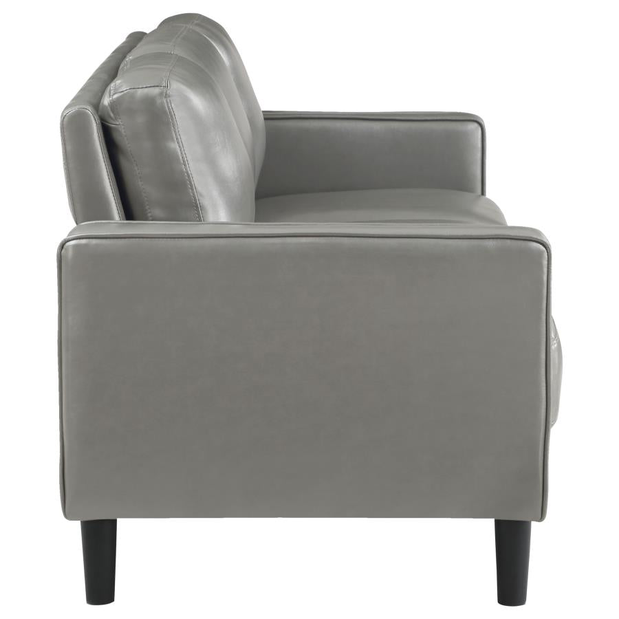 Ruth 3-piece Upholstered Track Arm Sofa Set Grey - 508365-S3
