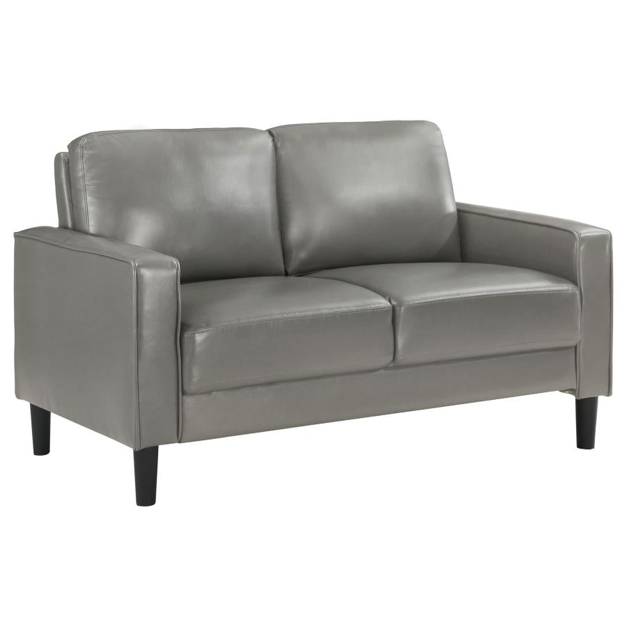 Ruth 3-piece Upholstered Track Arm Sofa Set Grey - 508365-S3
