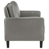 Ruth 3-piece Upholstered Track Arm Sofa Set Grey - 508365-S3