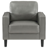 Ruth 3-piece Upholstered Track Arm Sofa Set Grey - 508365-S3