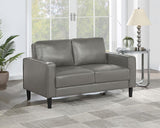 Ruth Upholstered Track Arm Loveseat Grey - 508366