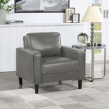 Ruth Upholstered Track Arm Accent Chair Grey - 508367