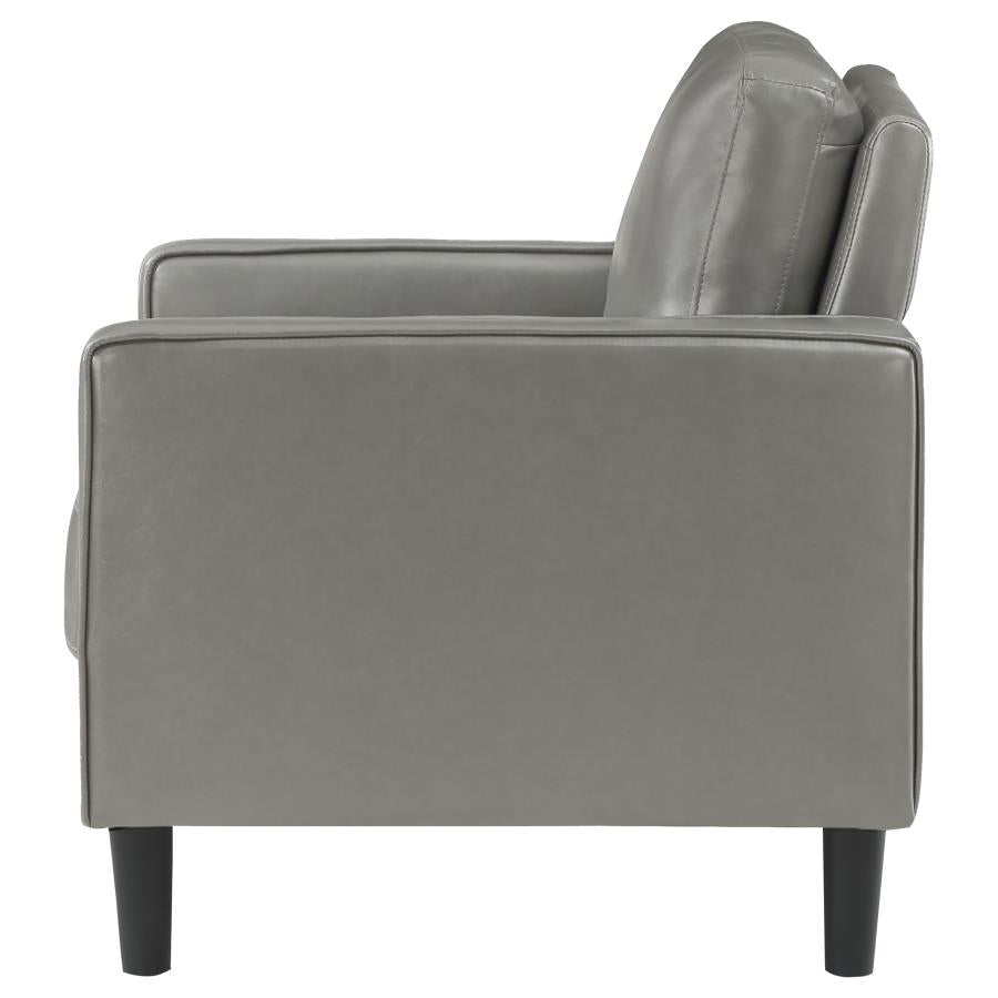 Ruth Upholstered Track Arm Accent Chair Grey - 508367