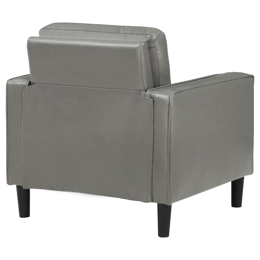 Ruth Upholstered Track Arm Accent Chair Grey - 508367