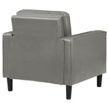 Ruth Upholstered Track Arm Accent Chair Grey - 508367