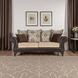 Elmbrook Upholstered Rolled Arm Sofa Brown - 508571