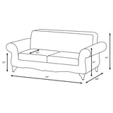 Elmbrook Upholstered Rolled Arm Sofa Brown - 508571