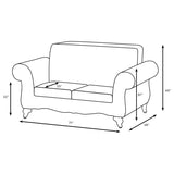 Elmbrook Upholstered Rolled Arm Loveseat Brown - 508572