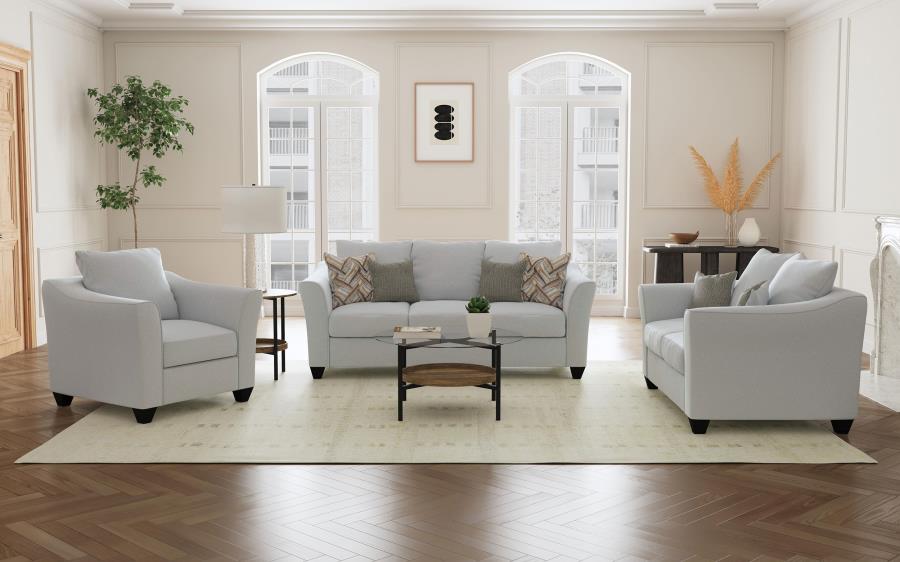 Salizar 3-piece Upholstered Flared Arm Sofa Set Sand - 508581-S3