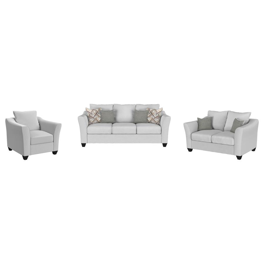 Salizar 3-piece Upholstered Flared Arm Sofa Set Sand - 508581-S3