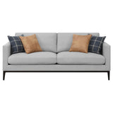 Apperson 3-piece Upholstered Track Arm Sofa Set Light Grey - 508681-S3