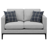 Apperson 3-piece Upholstered Track Arm Sofa Set Light Grey - 508681-S3