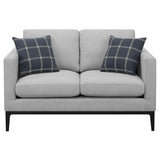 Apperson Upholstered Track Arm Loveseat Light Grey - 508682