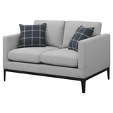 Apperson Upholstered Track Arm Loveseat Light Grey - 508682