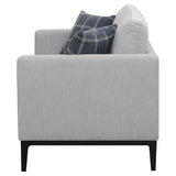 Apperson Upholstered Track Arm Loveseat Light Grey - 508682