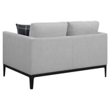 Apperson Upholstered Track Arm Loveseat Light Grey - 508682