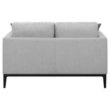Apperson Upholstered Track Arm Loveseat Light Grey - 508682