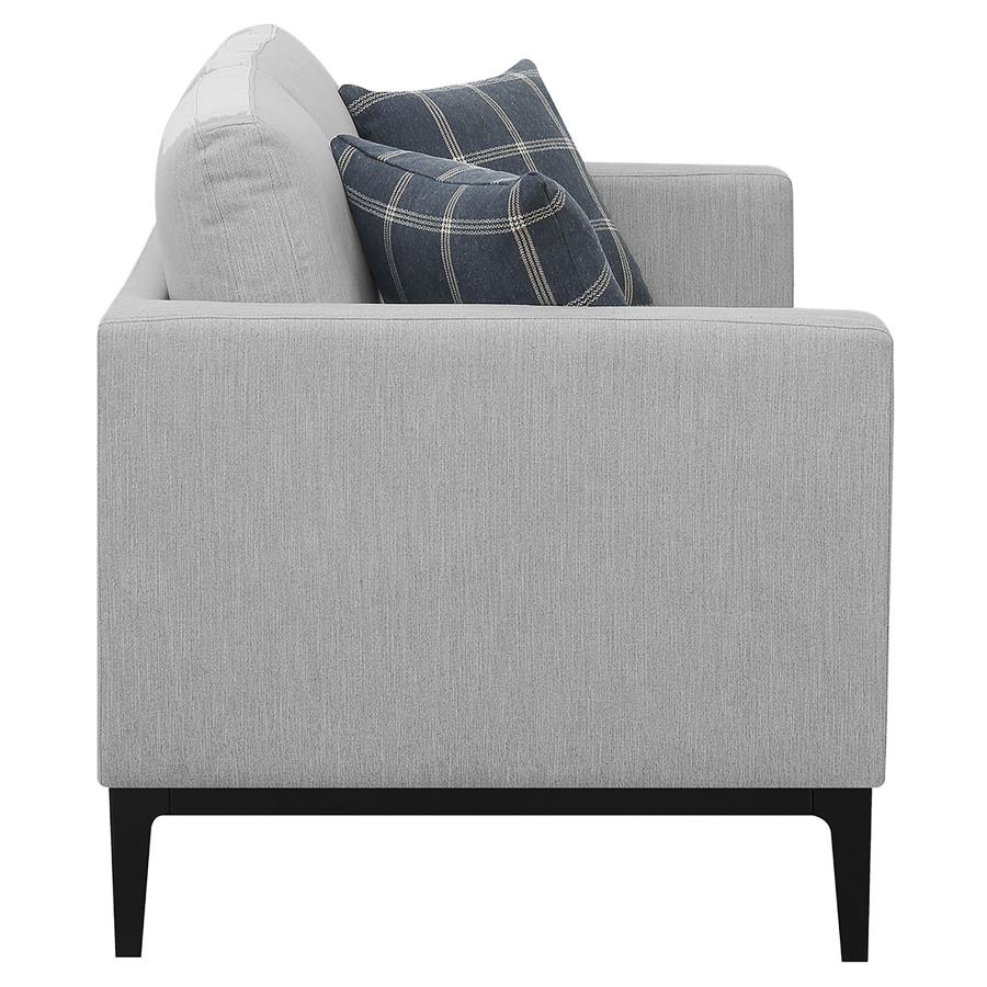Apperson Upholstered Track Arm Loveseat Light Grey - 508682