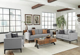 Apperson Upholstered Track Arm Loveseat Light Grey - 508682