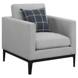 Apperson Upholstered Track Arm Accent Chair Light Grey - 508683