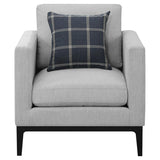 Apperson Upholstered Track Arm Accent Chair Light Grey - 508683