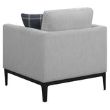 Apperson Upholstered Track Arm Accent Chair Light Grey - 508683