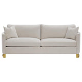 Corliss 2-piece Upholstered Arched Arm Sofa Set Beige - 508821-S2