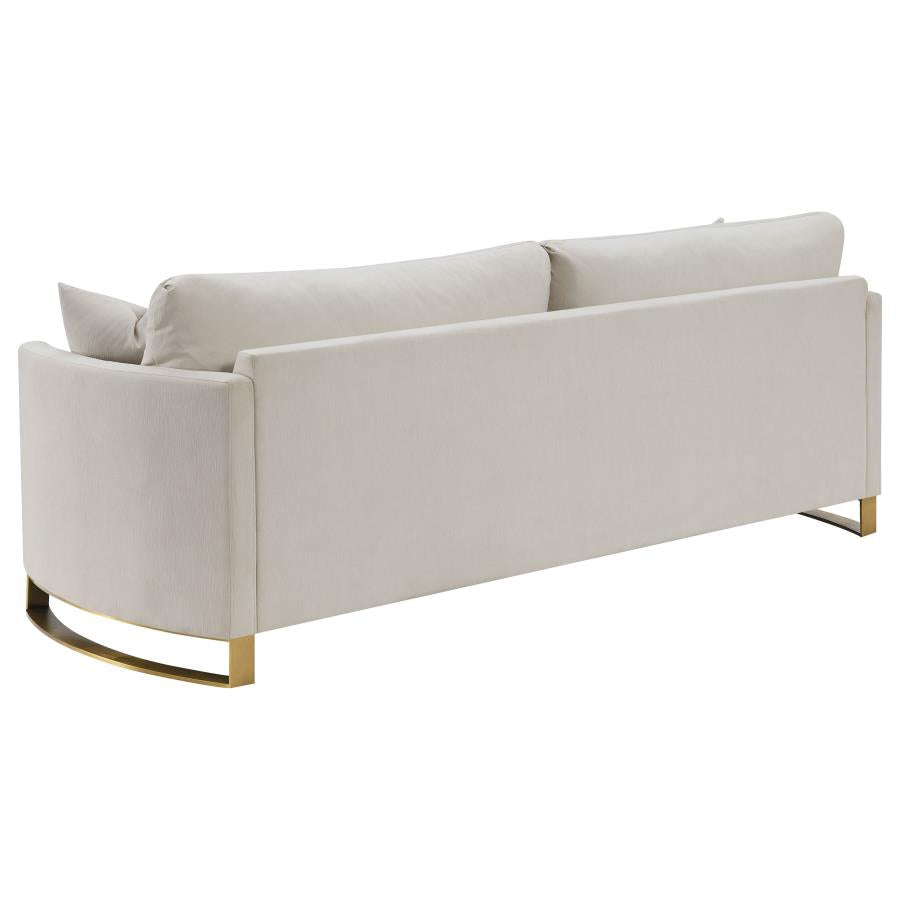 Corliss 2-piece Upholstered Arched Arm Sofa Set Beige - 508821-S2
