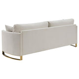 Corliss 2-piece Upholstered Arched Arm Sofa Set Beige - 508821-S2