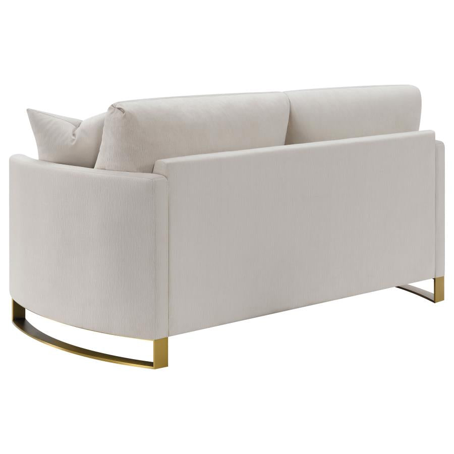 Corliss 2-piece Upholstered Arched Arm Sofa Set Beige - 508821-S2