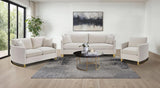 Corliss 3-piece Upholstered Arched Arm Sofa Set Beige - 508821-S3