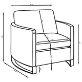 Corliss Upholstered Curved Track Arm Chair Beige - 508823
