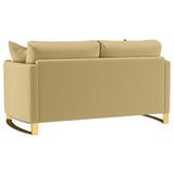 Corliss 2-piece Velvet Upholstered Sofa Set Camel - 508824-S2