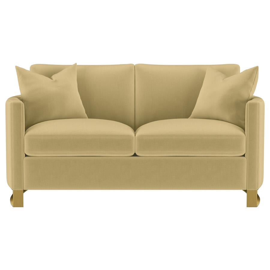 Corliss 3-piece Velvet Upholstered Sofa Set Camel - 508824-S3