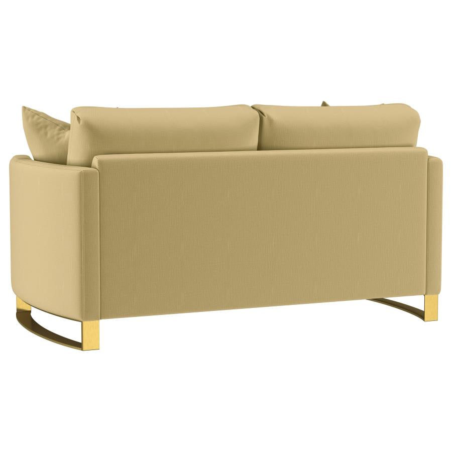 Corliss 3-piece Velvet Upholstered Sofa Set Camel - 508824-S3