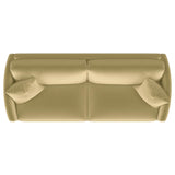 Corliss Upholstered Curved Track Arm Sofa Camel - 508824