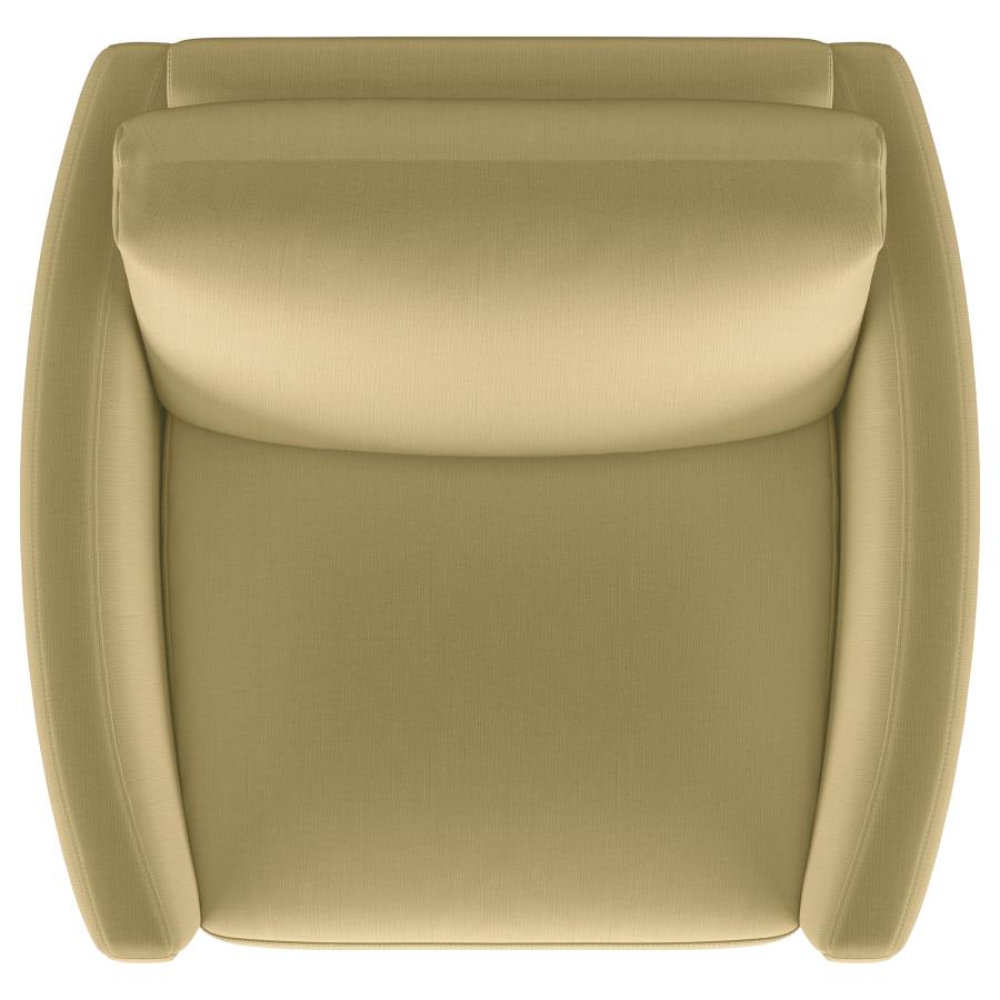 Corliss Upholstered Curved Track Arm Chair Camel - 508826