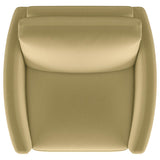 Corliss Upholstered Curved Track Arm Chair Camel - 508826