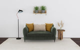 Jade Chenille Upholstered Modern Track Arm Loveseat Green - 509132