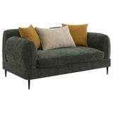 Jade Chenille Upholstered Modern Track Arm Loveseat Green - 509132