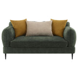 Jade Chenille Upholstered Modern Track Arm Loveseat Green - 509132