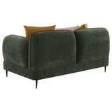 Jade Chenille Upholstered Modern Track Arm Loveseat Green - 509132