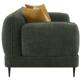 Jade Chenille Upholstered Modern Track Arm Loveseat Green - 509132