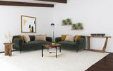Jade Chenille Upholstered Modern Track Arm Loveseat Green - 509132