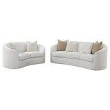 Rainn 2-piece Boucle Upholstered Sloped Arm Sofa Set Latte - 509171-S2