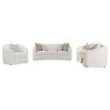 Rainn 3-piece Boucle Upholstered Sloped Arm Sofa Set Latte - 509171-S3