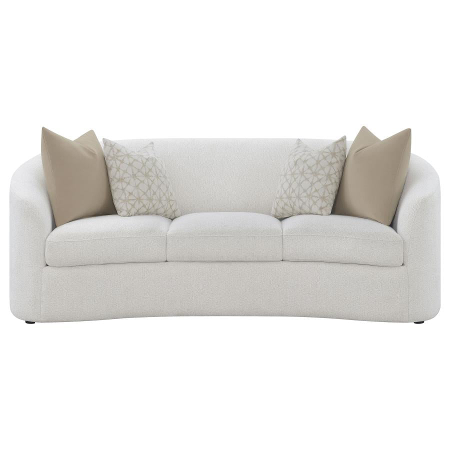 Rainn 3-piece Boucle Upholstered Sloped Arm Sofa Set Latte - 509171-S3