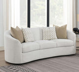 Rainn Boucle Upholstered Sloped Arm Sofa Latte - 509171