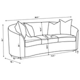 Rainn Boucle Upholstered Sloped Arm Sofa Latte - 509171