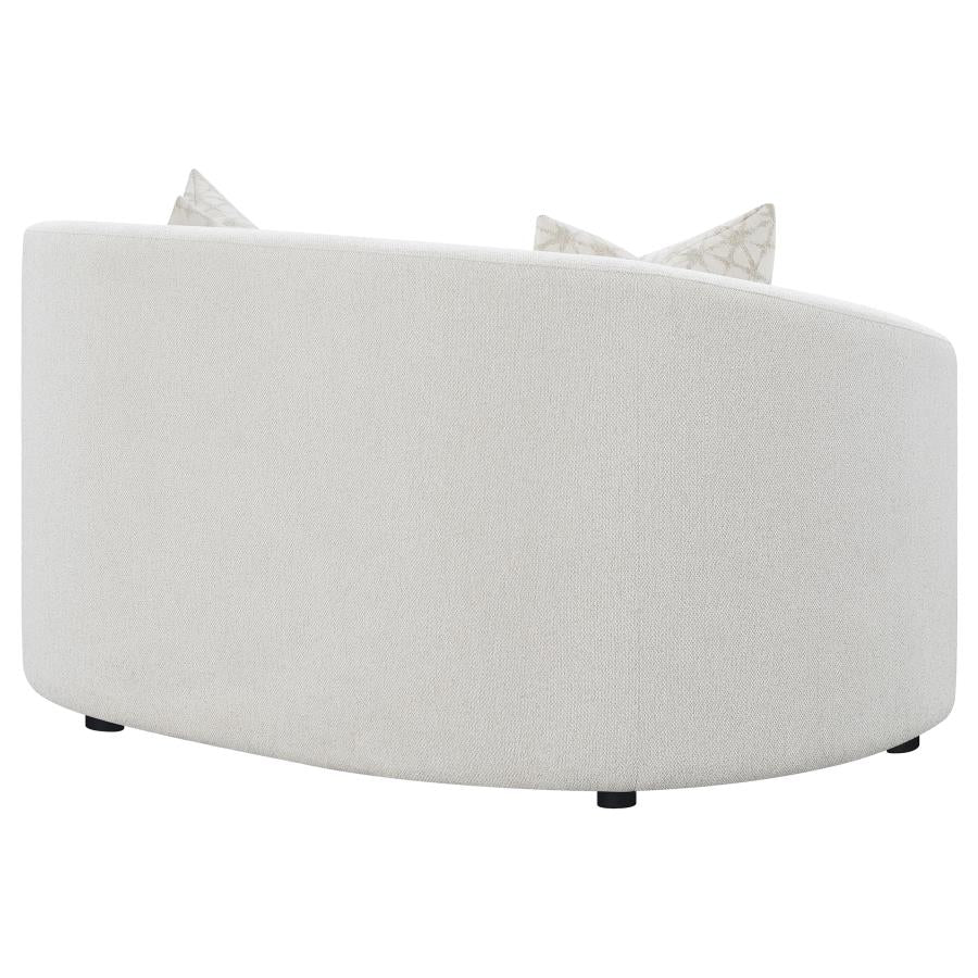 Rainn Boucle Upholstered Sloped Arm Loveseat Latte - 509172